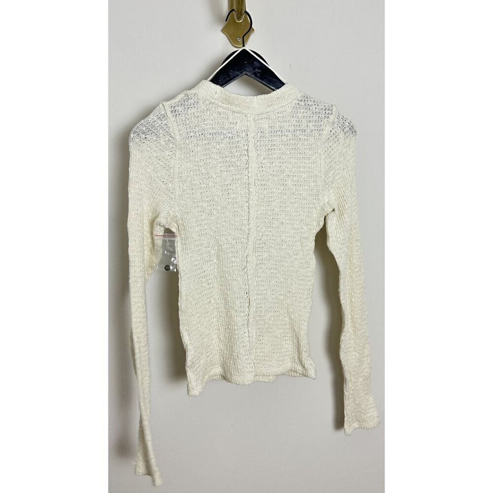 FREE PEOPLE It's On Rib Cardigan in Ivory Size Medium - Picture 7 of 8